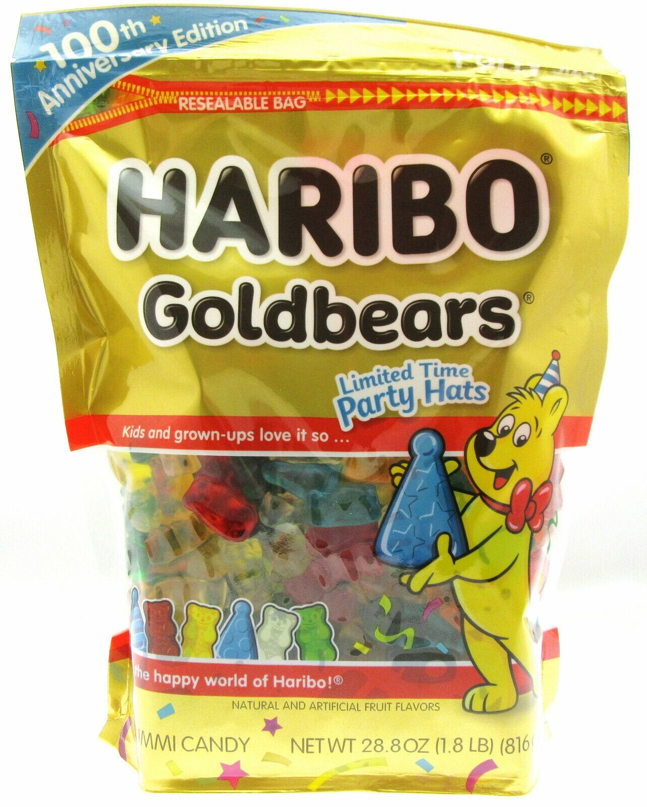 Haribo Gold-Bears Gummy Bears Candy: 1.8LB Bag