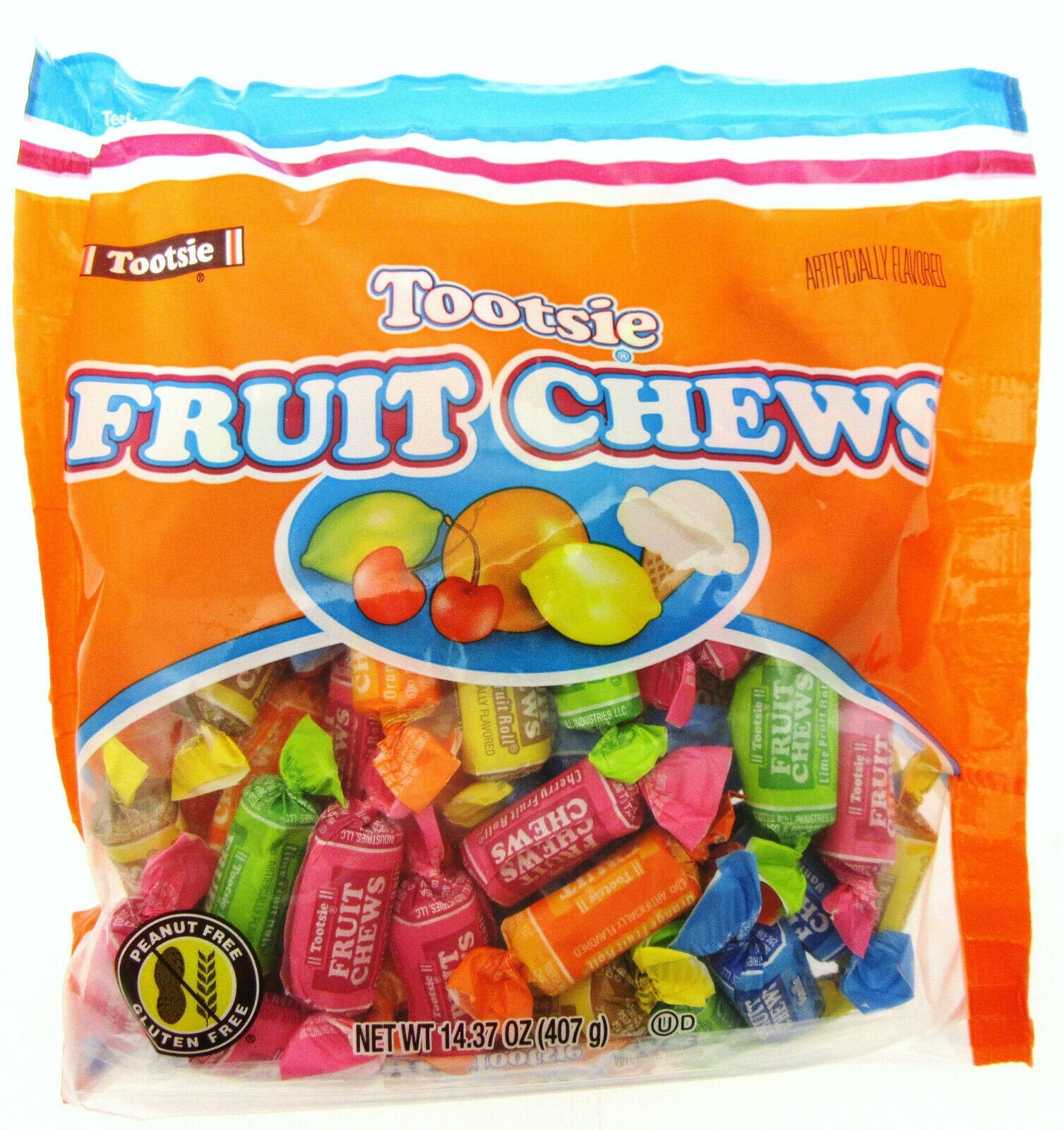 Tootsie Roll Cherry Fruit Chews Half Pound 8oz Candy