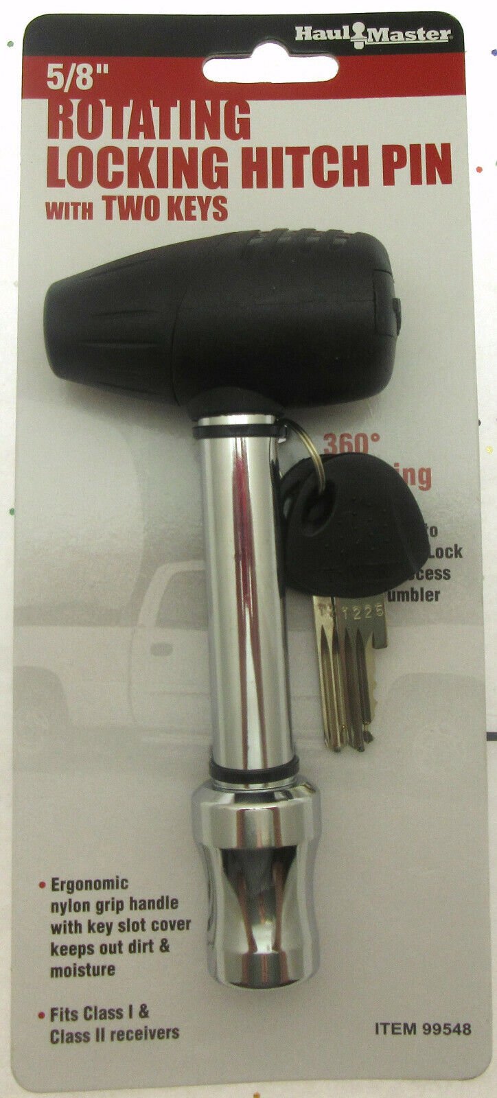 1/2 in. Rotating Locking Hitch Pin with 2 Keys