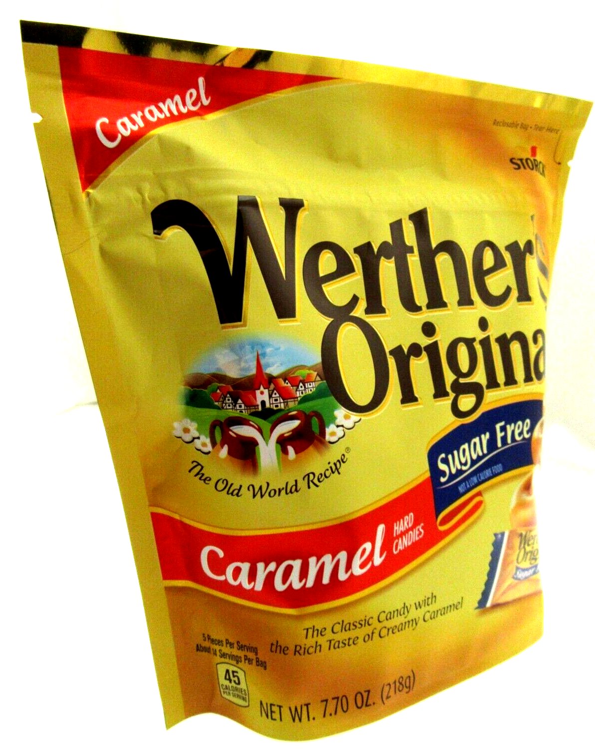 Werther's Sugar Free Original 7.70oz bag Hard Candy Candies Caramels Sweets