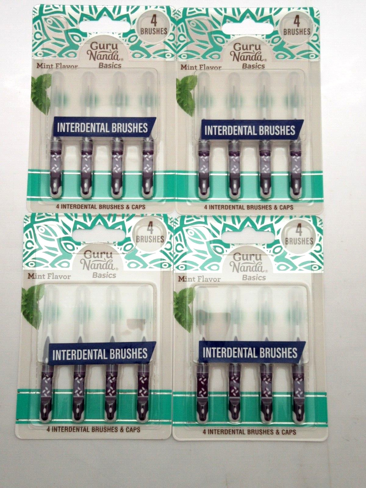 Interdental Brushes & Caps Bendable Dental Teeth Braces Comfort Grip 4 packs