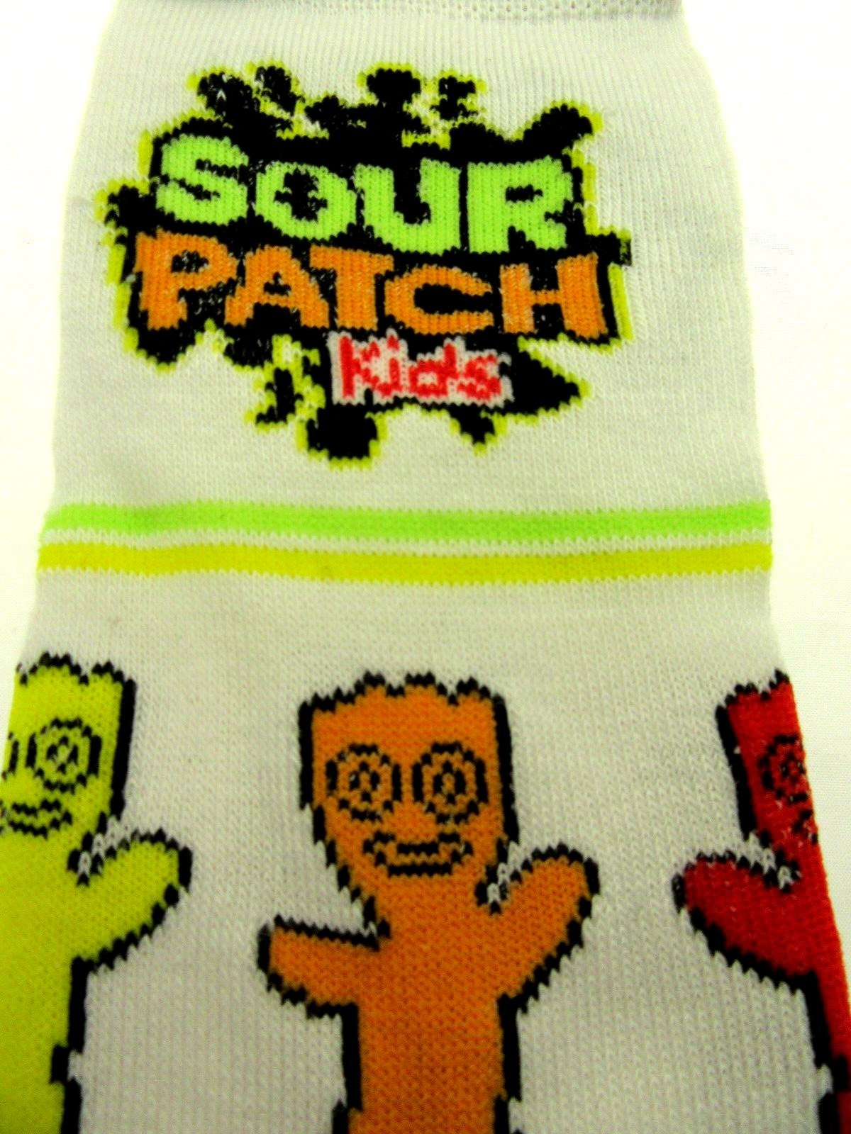 One Pair of Sour Patch Kids Crew Socks for Men Shoe Sizes 6 - 12