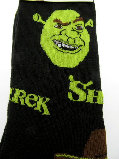 One Pair of Shrek & Donkey Crew Socks for Men Shoe Sizes 6 - 12