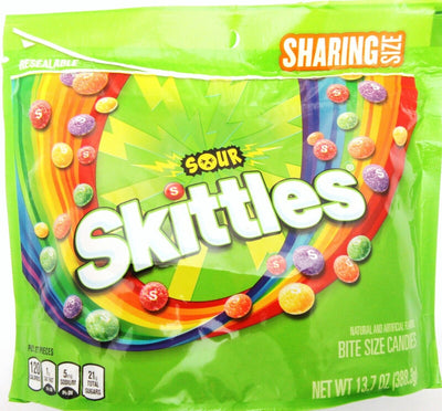 Sour Skittles®  Chewy Candy American Candies 13.7oz Resealable Bag