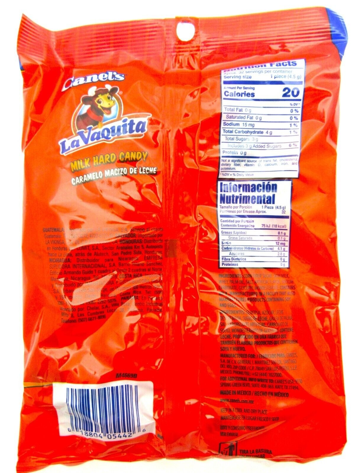 Canel's LaVaQuita Milk Hard Candy ~ Caramelo ~ 5oz (142g) Bag ~ Lot of 5