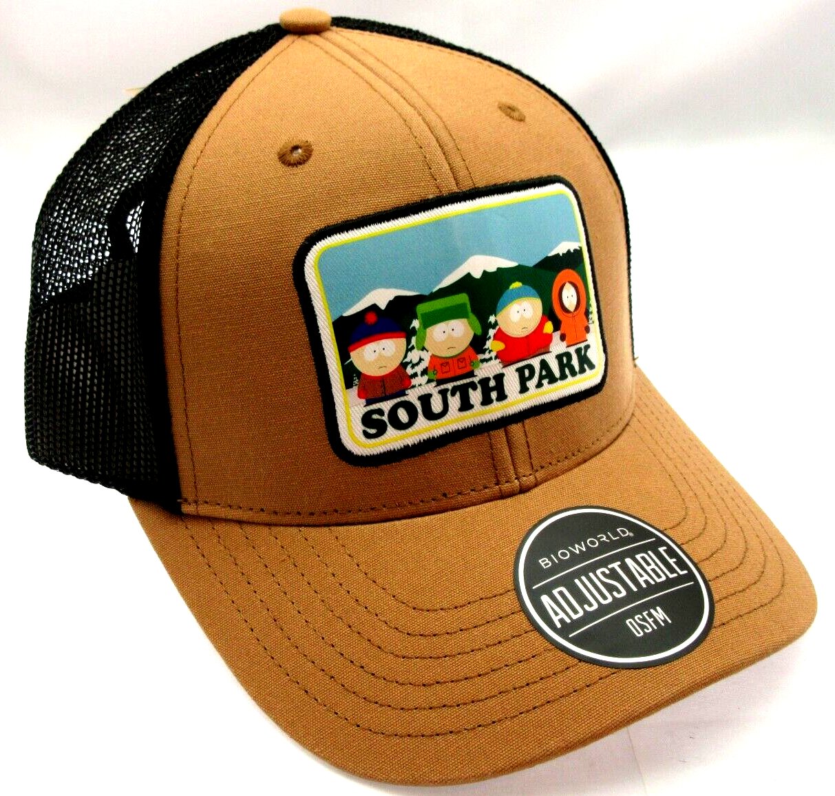 South Park Cap Headwear Vented Hat ~ Black & Tan Head ~ One Size