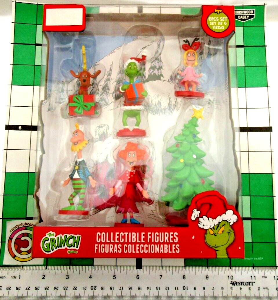 The Grinch 6 piece Christmas Collectable Figurines ~ Dr. Seuss