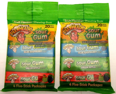 Warheads ~ Sour Gum ~ Extreme SOUR chewing gum candy ~ Lot of 2