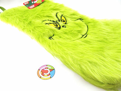 The Grinch ~ Fuzzy Stocking ~ Christmas Decor ~ Dr. Seuss