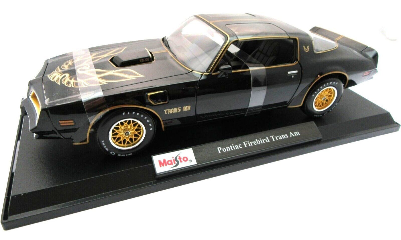 Pontiac Firebird Trans Am ~ Black & Gold  1:18 Metal Die Cast Car ~ Maisto