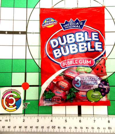 Dubble Bubble ~ 3 Flavor Fruit Mix Double Bubble Gum Chewing ~ two 3.3oz bags