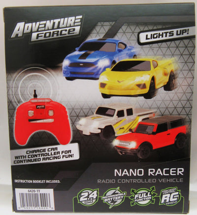 Nano Racer RC Car ~ Corvette ~ Yellow ~ Adventure Force ~ Radio Control Fun