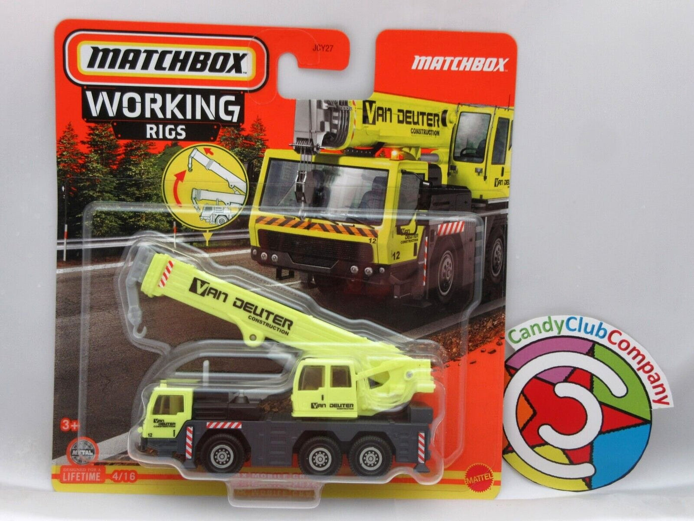 MBX Mobile Crane ~ Yellow ~ 1:64 Scale ~ Matchbox