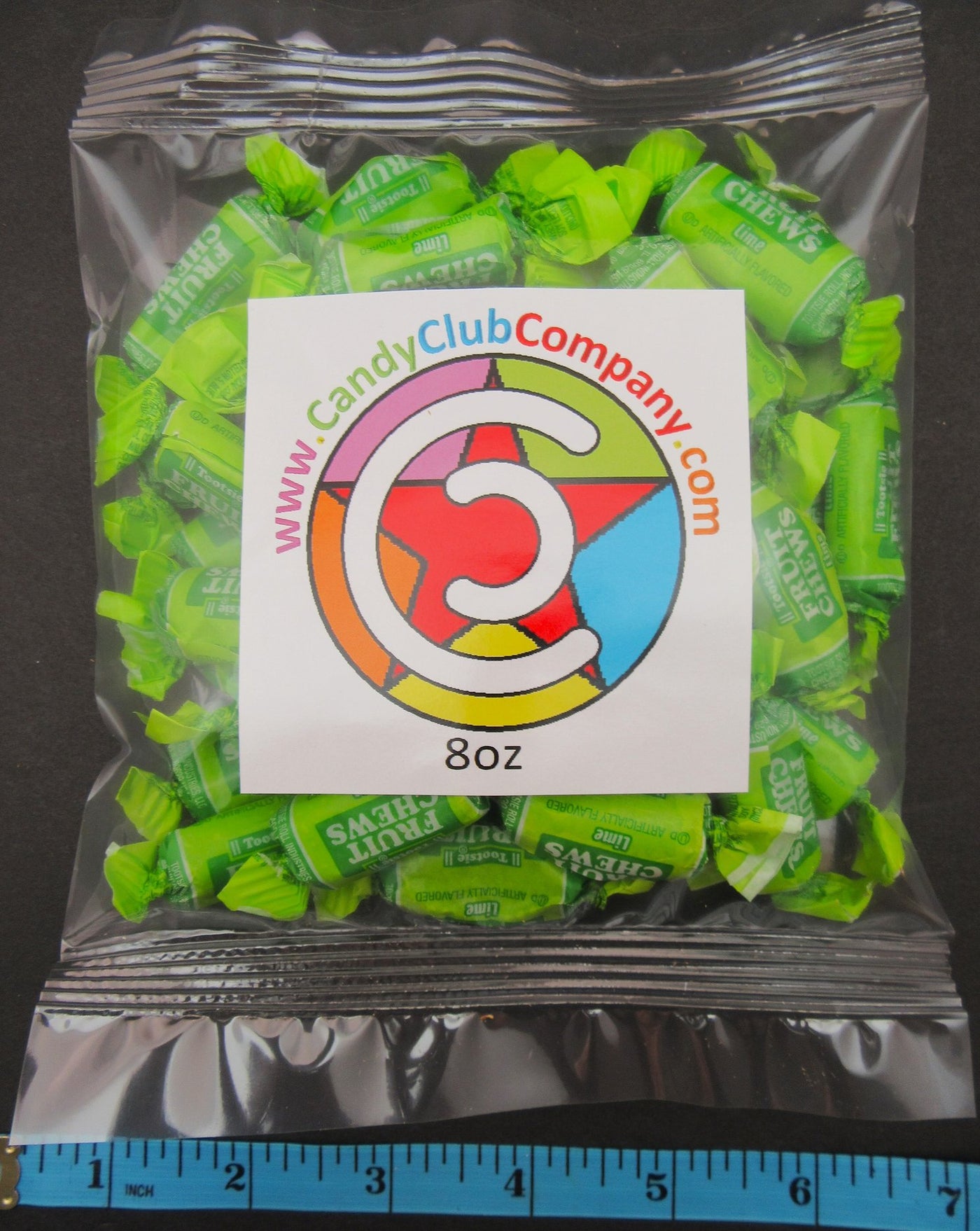 Tootsie Roll Lime Fruit Chews Candy Half Pound ~ 8oz