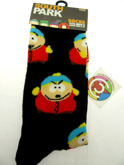 One Pair of Eric Cartman South Park Crew Socks for Men Shoe Sizes 6 - 12