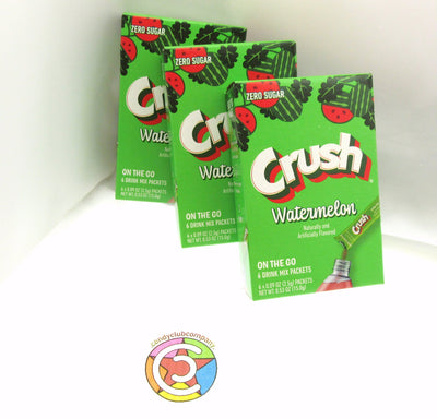 Watermelon Crush ~ Packets ~ Sugar Free ~ Drink Mix ~ Lot of 3