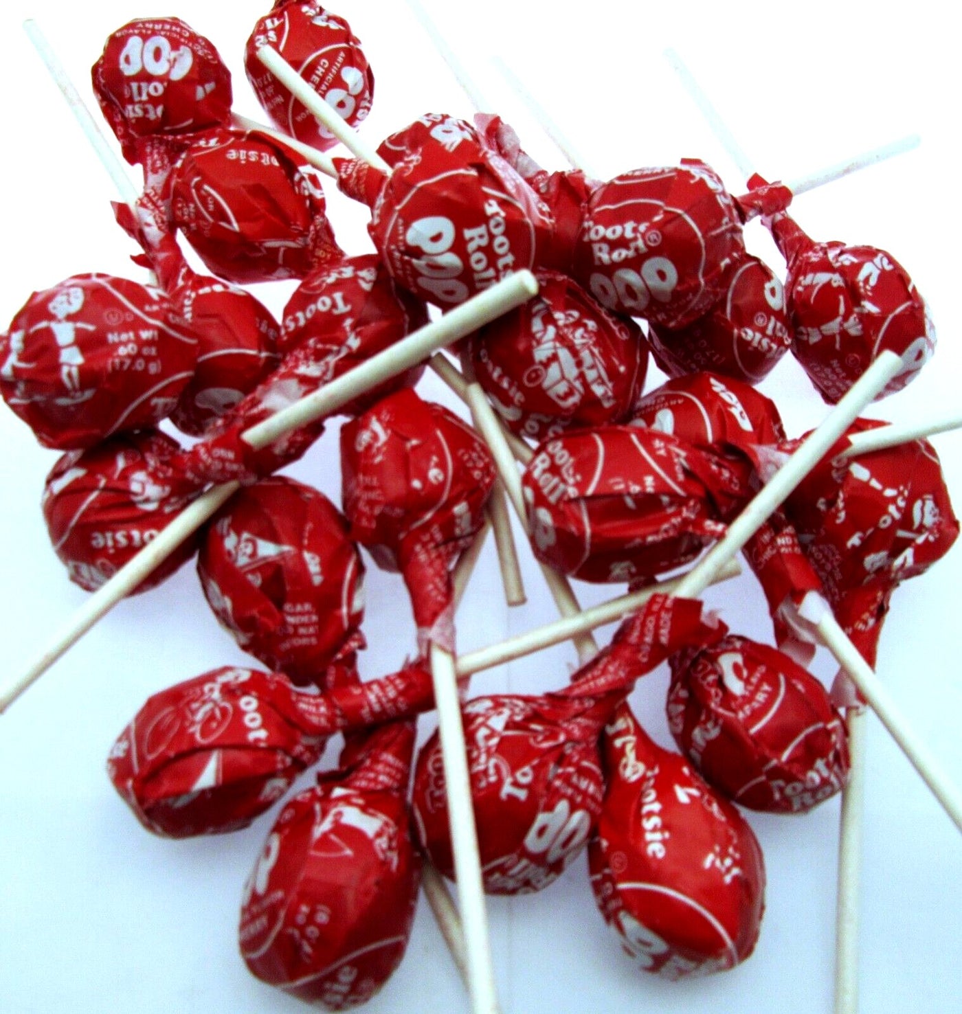 Tootsie Roll Cherry Pops One Pound 16oz Suckers Chocolate Chews Candy Candies