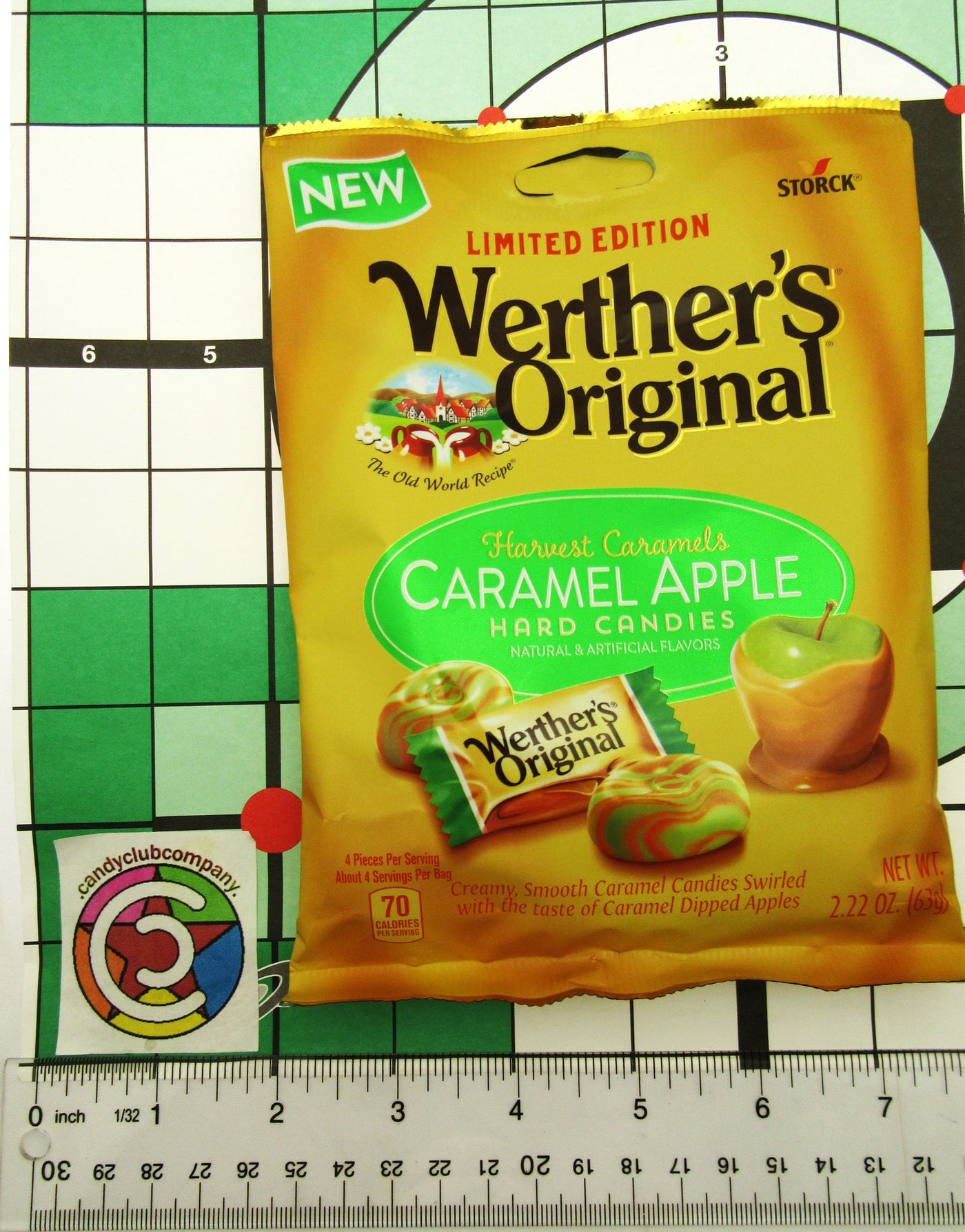 Werther's Caramel Apple Hard Caramels 2.22oz Bag Chews Candies ~ Lot of 2