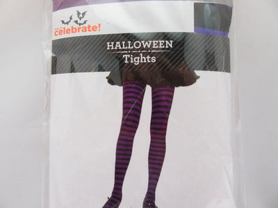 Halloween Tights Fishnet Purple Green & Spider Web ~ One Size