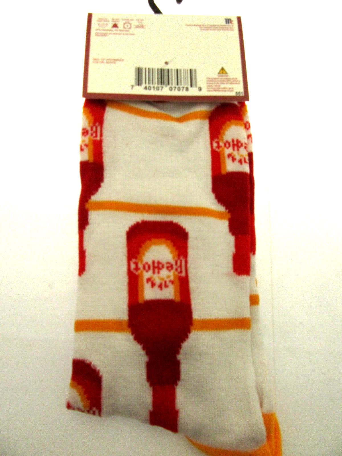 One Pair of Frank's Redhot Crew Socks for Men Shoe Sizes 6 - 12