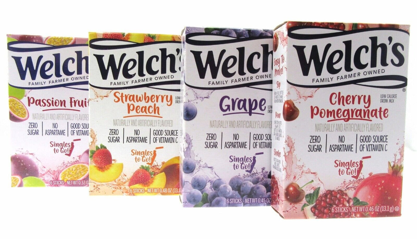 Welch's Variety ~ Packets ~ Zero Sugar ~ 4 Flavor Drink Mixes