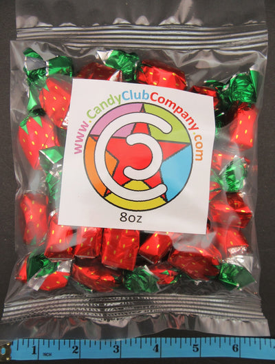 Coastal Bay Strawberry Strawbarry Filled Hard Candy Candies Sweets Half Pound