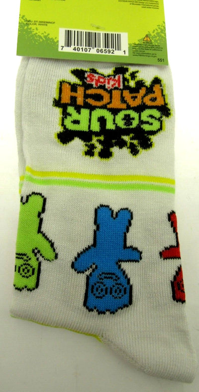 One Pair of Sour Patch Kids Crew Socks for Men Shoe Sizes 6 - 12