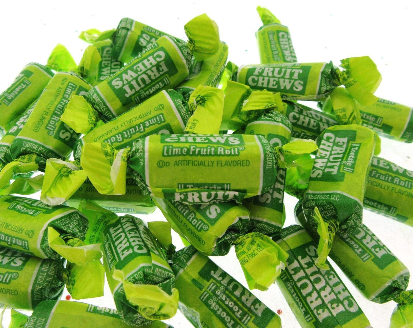 Tootsie Roll Lime Fruit Chews Candy Half Pound ~ 8oz