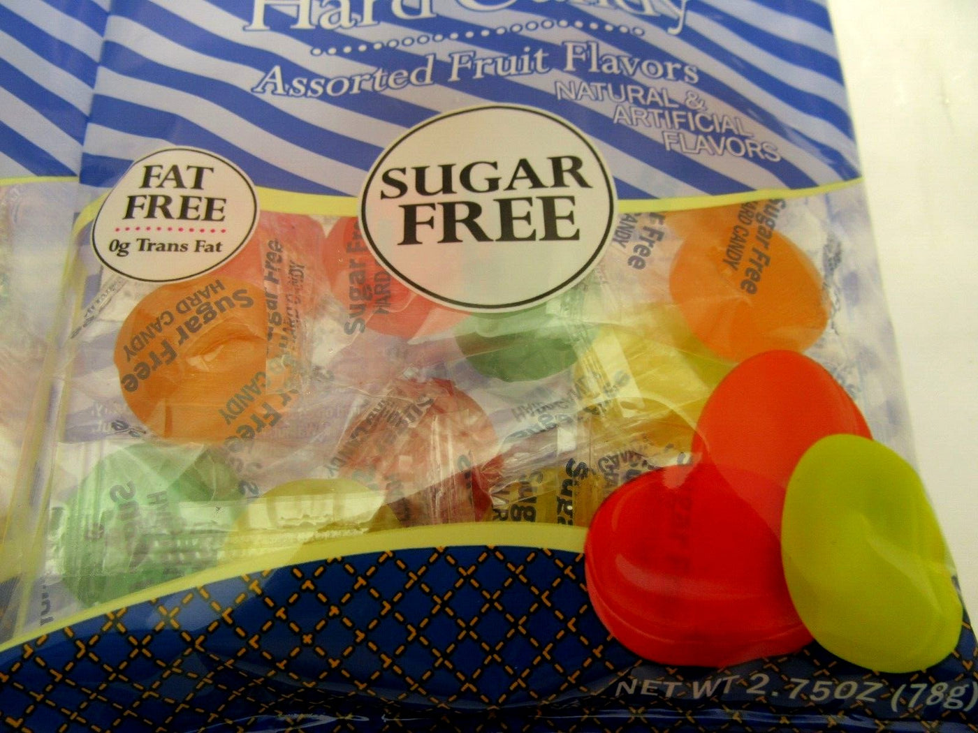 Assorted Fruit Sugar Free Coastal Bay Hard Candy 2.75oz bag Lot of 2 with banana