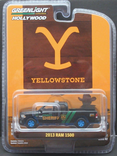 Greenlight (Rare Blue Paint) Yellowstone Sheriff 2013 Ram 1500 Die Cast