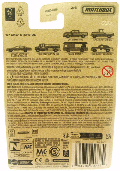 1957 GMC Stepside~ Red ~ 1:64 Scale ~ Matchbox County Rescue