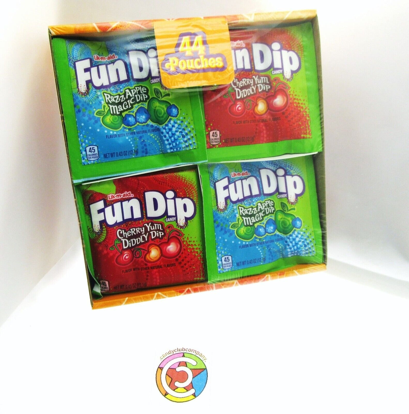 Fun Dip ~ Razz Apple Magic Dip and Cherry Yum Diddly Dip ~ 44 Pouches