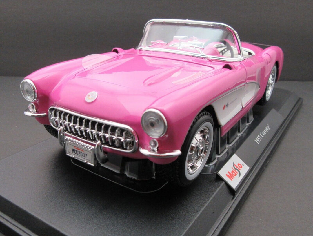 Burago CHEVROLET CORVETTE 1957 limited edition shops NEW PINK COLOUR 1:18