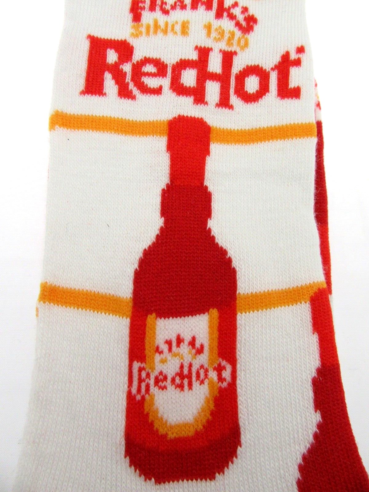 One Pair of Frank's Redhot Crew Socks for Men Shoe Sizes 6 - 12