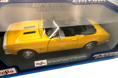 1967 Chevy Camaro Convertible Yellow 1:18 Metal Die Cast ~ Maisto