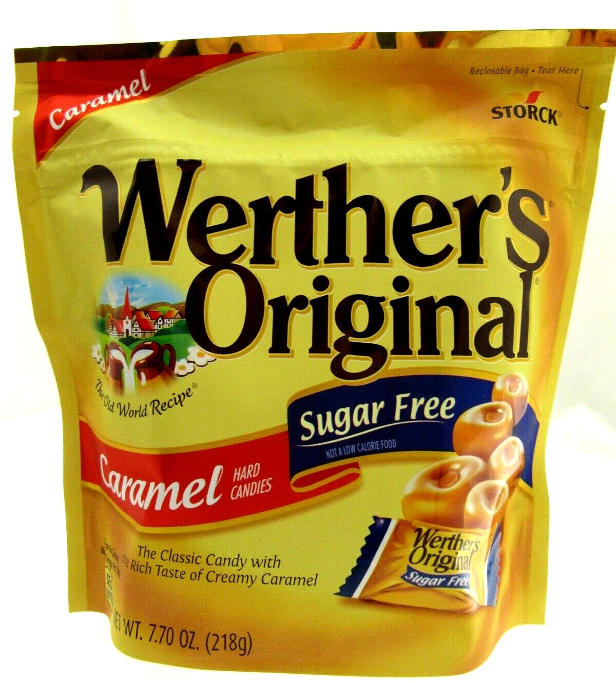 Werther's Sugar Free Original 7.70oz bag Hard Candy Candies Caramels Sweets