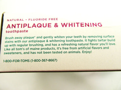 Tom's Fluoride Free Natural Toothpaste 2 pack Peppermint Rapid Relief...