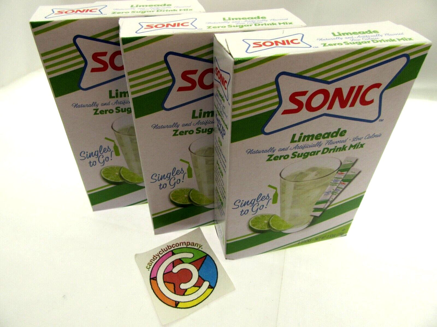 Sonic Limeade ~ Packets ~ Zero Sugar Free ~ Drink Mix ~ Lot of 3