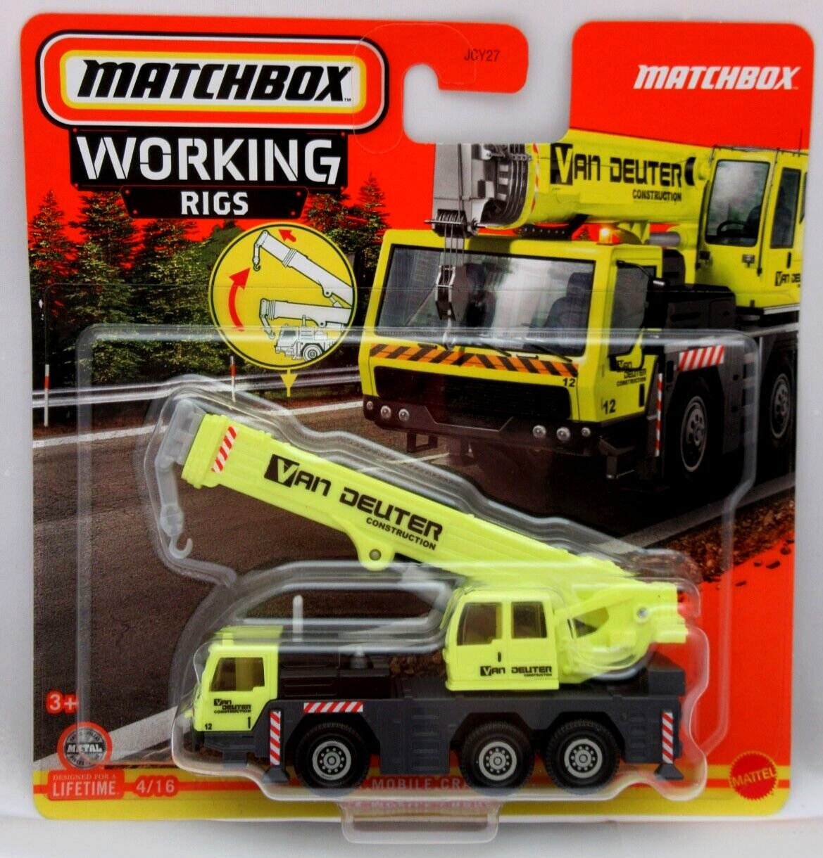 MBX Mobile Crane ~ Yellow ~ 1:64 Scale ~ Matchbox