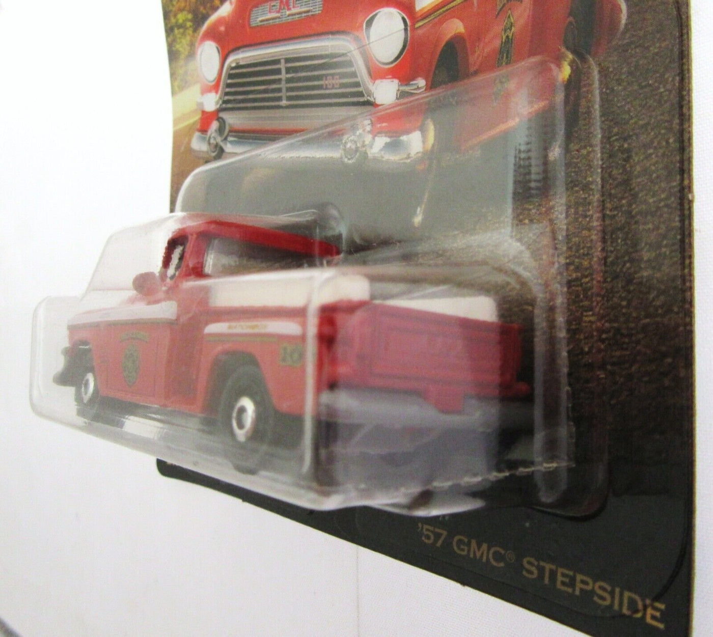 1957 GMC Stepside~ Red ~ 1:64 Scale ~ Matchbox County Rescue