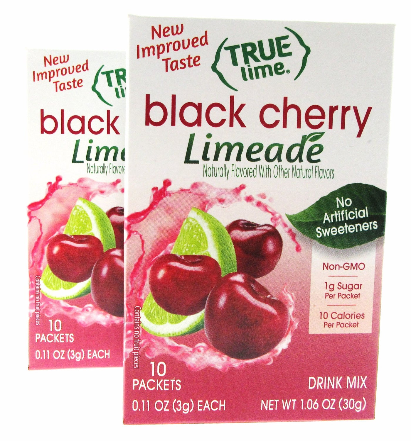 True Lime ~ 10 pk ~ Black Cherry ~  Real Flavor From Real Fruit ~ Lot of 2