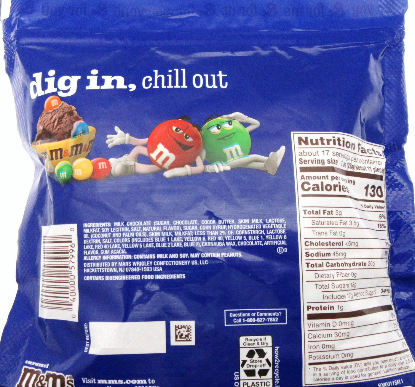 M&M's ~ Caramel ~ m and m ~ Candy ~ 17.24oz Family Size Bag