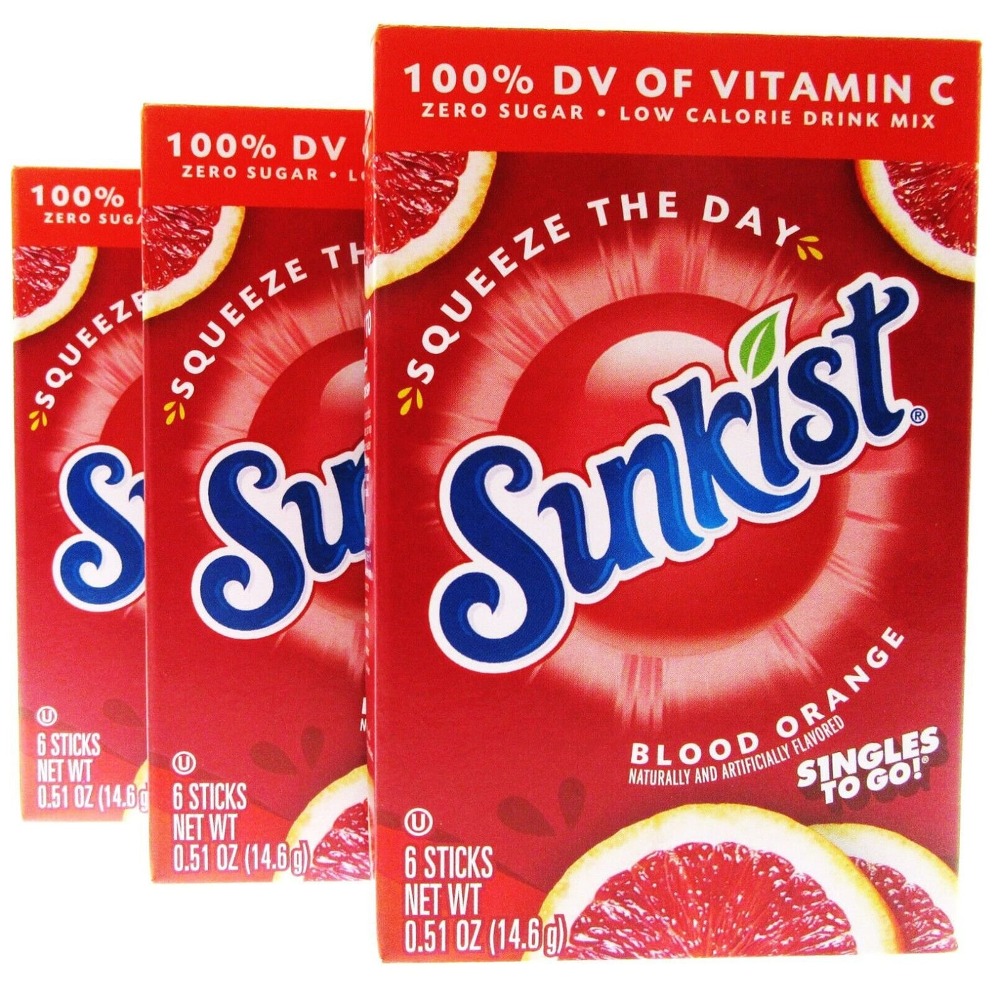 Sunkist Blood Orange ~ Packets ~ Zero Sugar Free ~ Drink Mix ~ 3 Boxes