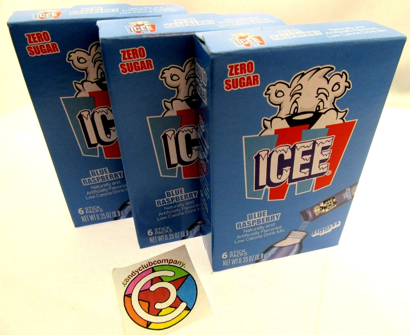 Icee Blue Raspberry Zero Sugar Free ~ Drink Mix ~ Lot of 3