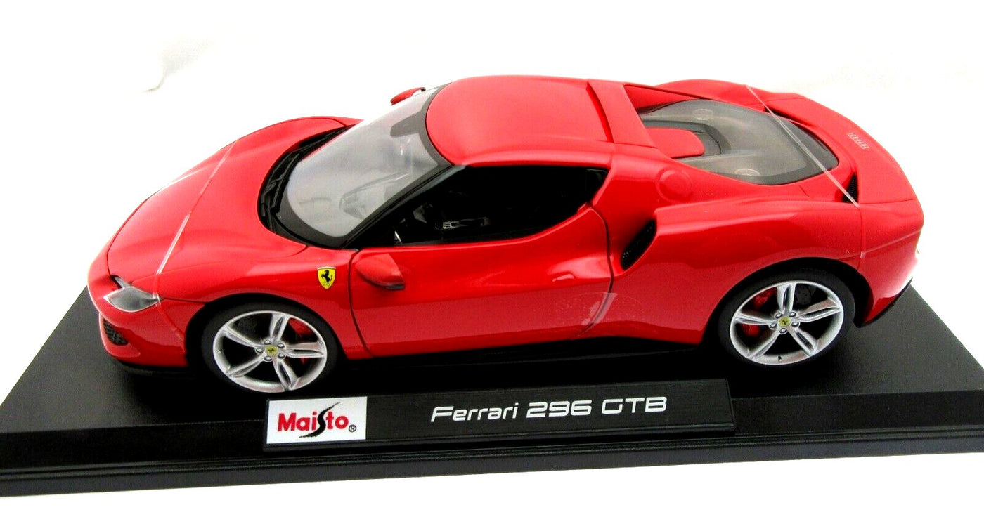 Ferrari 296 GTB ~ Red ~ 1:18 Metal Die Cast Car ~ Maisto