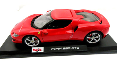 Ferrari 296 GTB ~ Red ~ 1:18 Metal Die Cast Car ~ Maisto