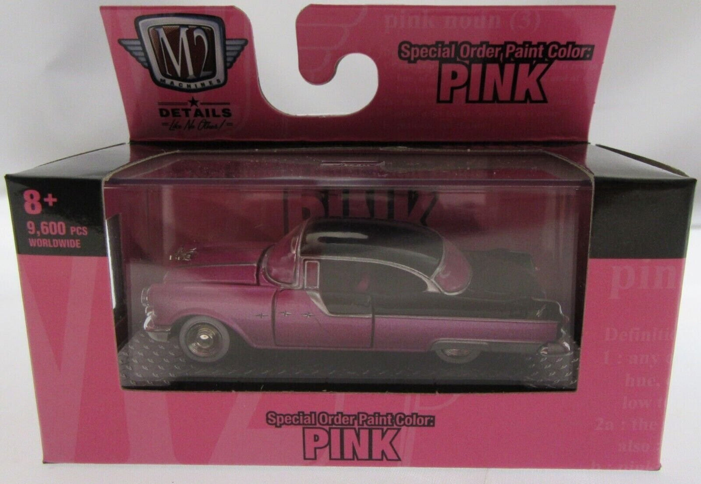 1955 Pontiac Star Chief ~ PINK ~ M2 Details ~ 1:60 scale ~ Die Cast Car