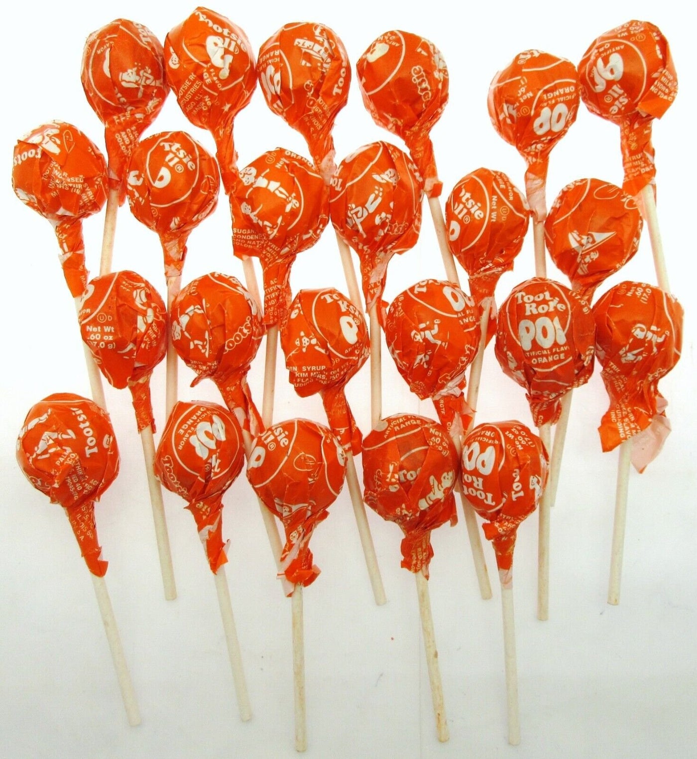 Tootsie Roll Orange Pops One Pound 16oz Suckers Chocolate Chews Candy Candies