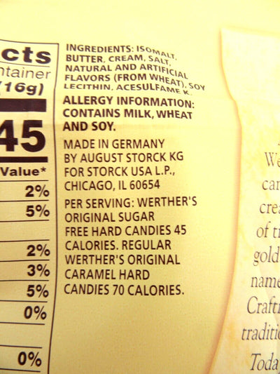 Werther's Sugar Free Original 7.70oz bag Hard Candy Candies Caramels Sweets