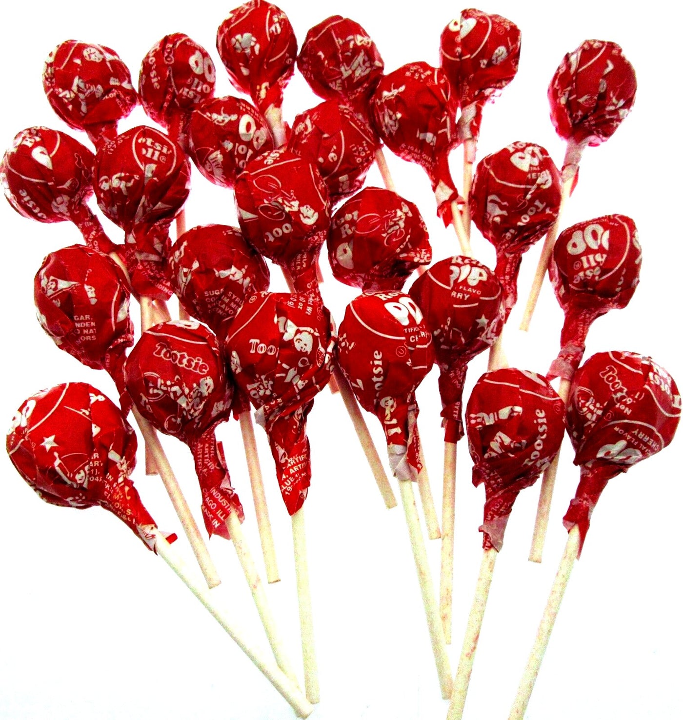 Tootsie Roll Cherry Pops One Pound 16oz Suckers Chocolate Chews Candy Candies